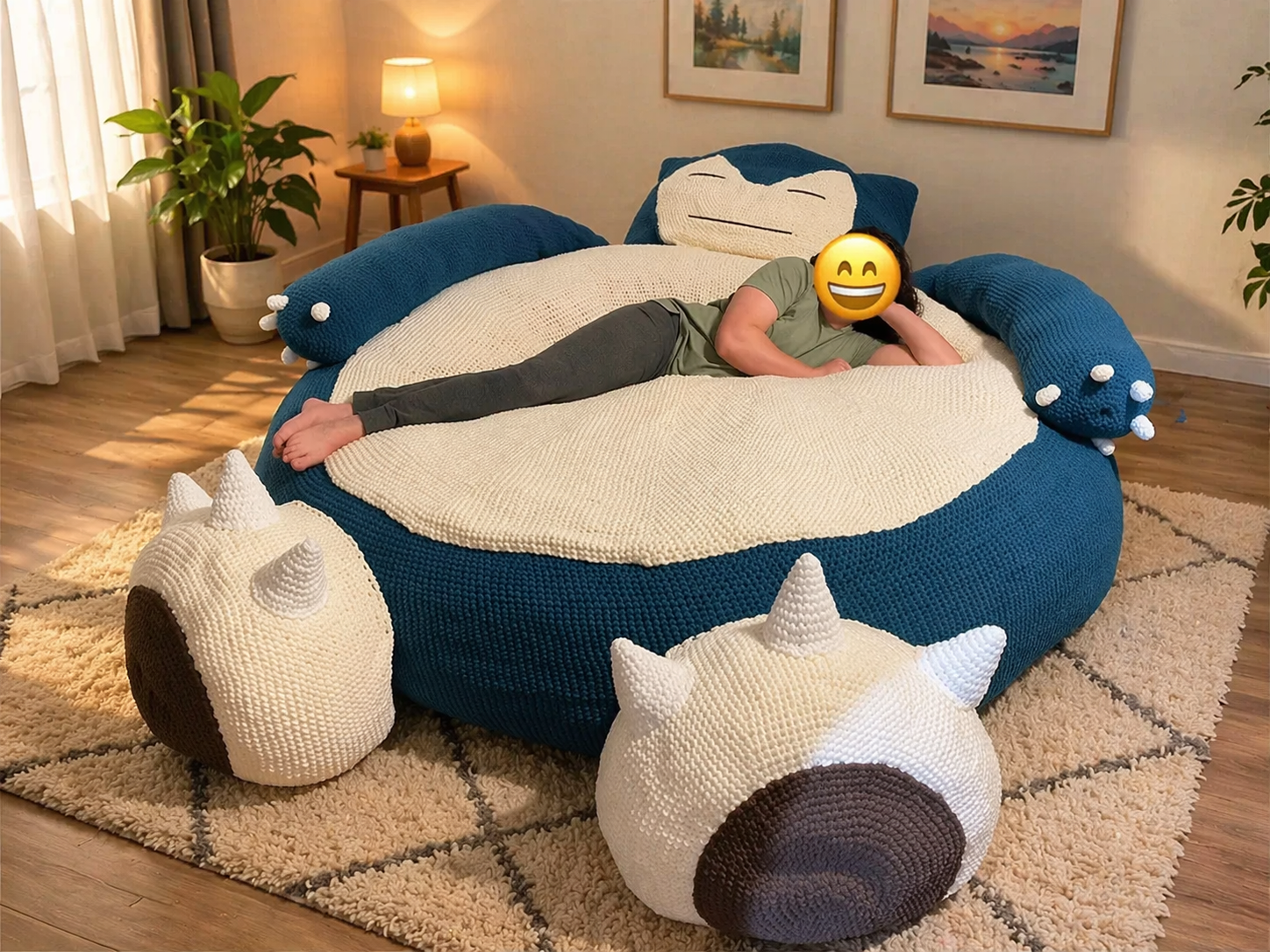 Giant Snorlax Beanbag
