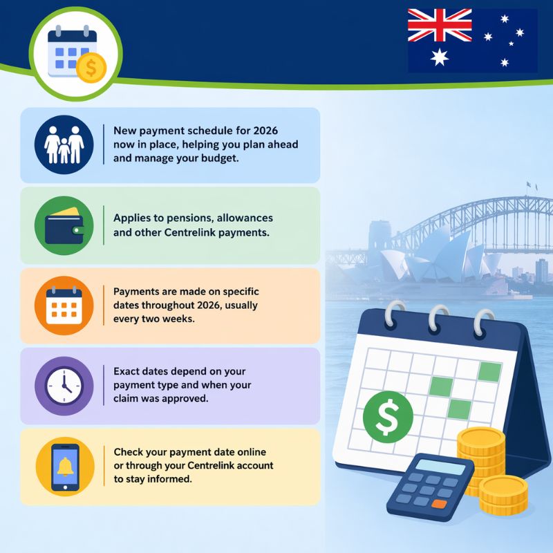 Centrelink Payment Dates 2026: