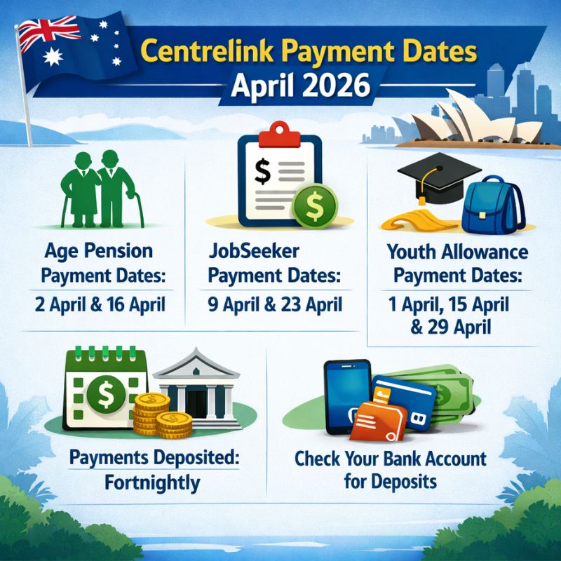 Centrelink Payment Dates April 2026