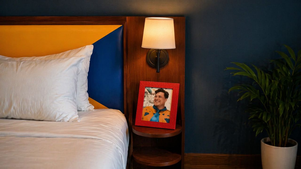 next to the nightstand